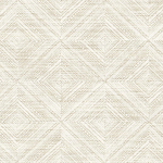 Today Interiors Leigh Diamond TH91607 A warm light beige background with a white painted diamond motif la...