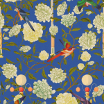 Mind The Gap THE GARDEN OF IMMORTALITY WP20589 Blue, White, Green, Red, Terracotta, Peach, Ivory, Purple, Orange