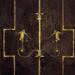 Mind The Gap The Swan WP20200 Deep warm charcoal / dark brown & yellow
