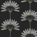 Today Interiors FLOURISH TR70400 High‑contrast version with crisp white or light motif against a mid...