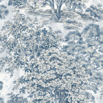 Today Interiors MAJESTIC TREES TR70602 Cool blue-grey woodland scene with subtle contrast adds peaceful, t...