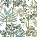 Today Interiors CASCADE TR71208 Multi-tone greens from mint to sage on pale background create livel...