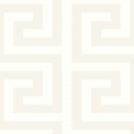 Today Interiors GREEK KEY WH40310 Soft ivory base with pale metallic silver key pattern—elegant with ...