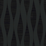 Today Interiors CERAVO WH41200 Matte black background with glossy black wave or vase-like motifs.