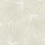 Today Interiors PALM WH41503 Pearly beige background with matte stone grey and white palm leaves.