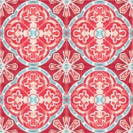 Mind The Gap Rufous Tile WP20055 Blue, Red, White
