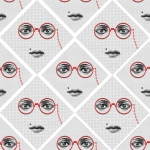 Mind The Gap Illusions WP20080 Black, Grey, Red, White