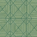 Today Interiors THE KEYS WTK20602-WTK20612 WTK20604 Rich green lines on a lighter green background.
