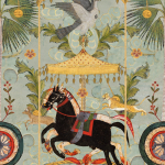 Mind The Gap YENNAYER WP20751 Showcases cool agate hues with shades of blue and green, creating a...