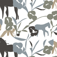 Marimekko LAIDUN - Natural, Ivory & White Wallpaper