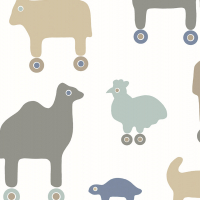 Marimekko RULLA - Brown & Beige Wallpaper